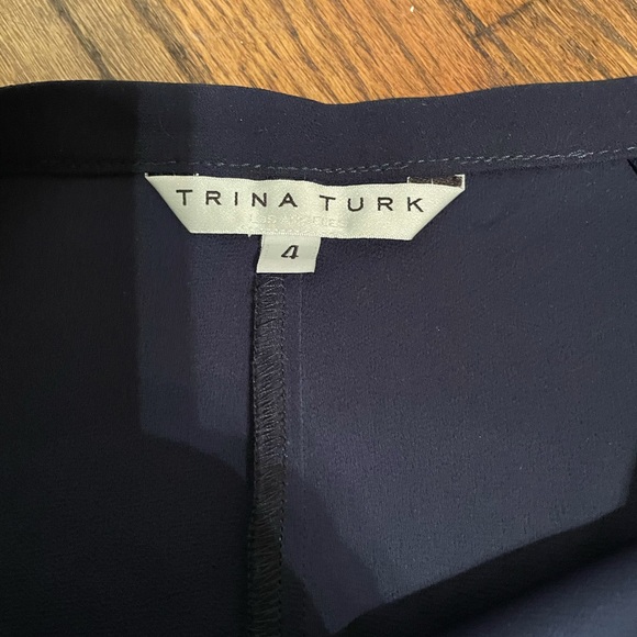 Wide leg navy Trina Turk pants - Picture 4 of 8